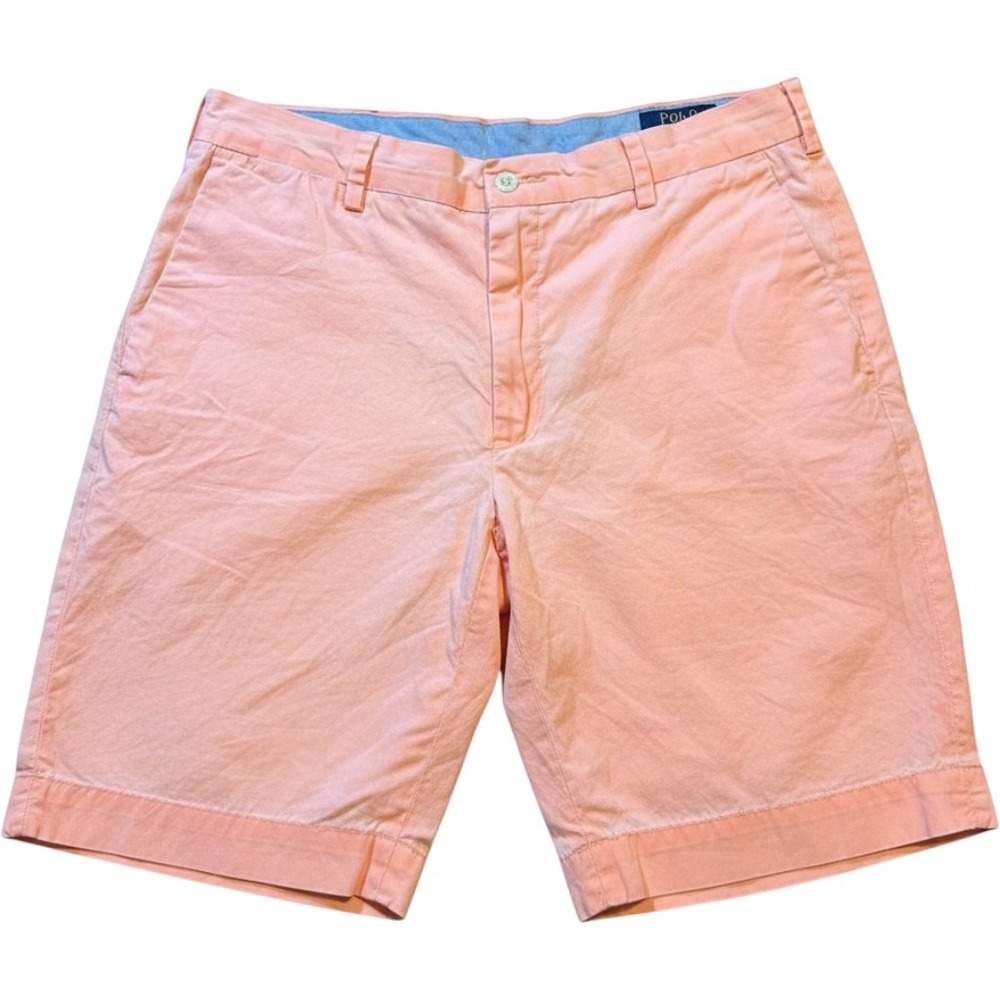 Polo Ralph Lauren Classic Fit Peach Coral Pima Cotton‎ Chino Shorts Mens 32